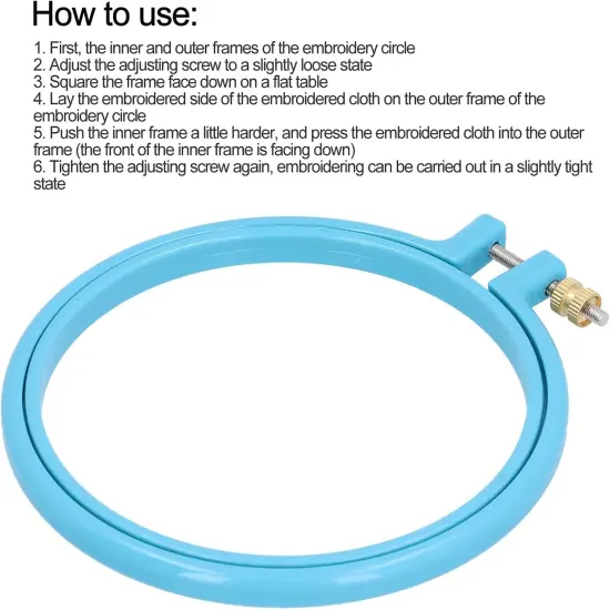 5in Plastic Circle Cross Stitch Hoop Ring {4}