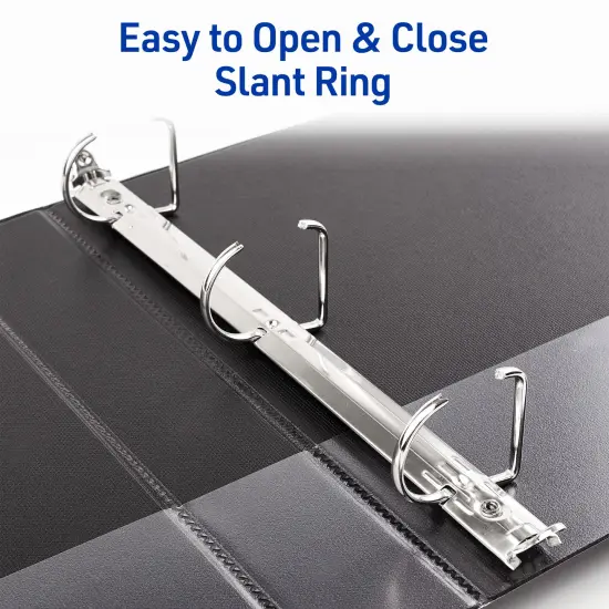 Avery Durable View 3 Ring Binders, 1.5 Inch Slant Rings, 375-Sheet Capacity, DuraHinge, 2.1 Inch Wide Spine, Customizable Clear Covers and Spine, 1 Blue Binder (17024) {3}