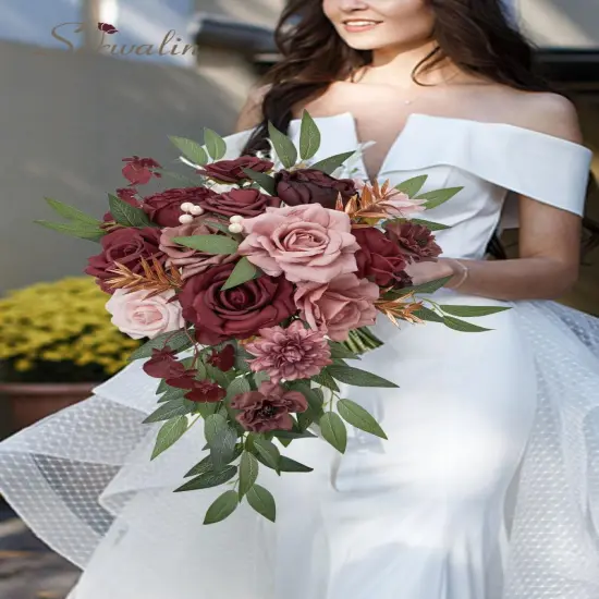 Pink Artificial Flowers Bouquet {2}