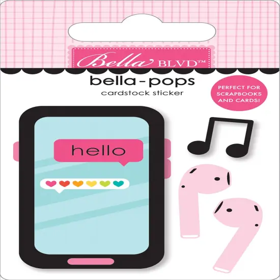 Teen Vibe Caitlyn Bella-Pops 3D Stickers-Where's My Phone? {1}