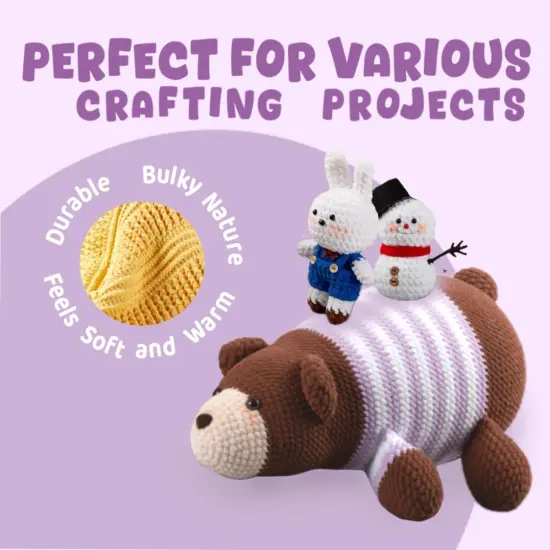 2Pack of 3.5oz/82yds -Chunky Plush Yarn {3}