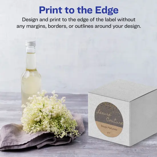 Avery Kraft Brown Round Labels with Sure Feed, 2.75" diameter {3}