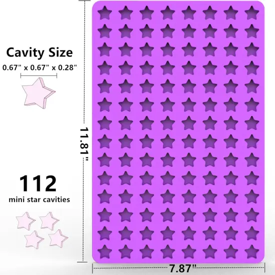 Mini Star Silicone Molds with Scraper {2}
