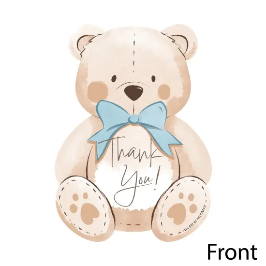 Big Dot of Happiness We Can Bearly Wait - Shaped Thank You Cards - Teddy Bear Baby Shower Thank You Note Cards with Envelopes - Set of 12 {4}