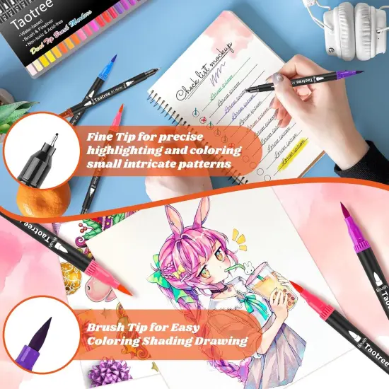 36 Colors Dual Tip Art Markers Pens {3}