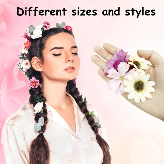 250 Pcs Faux Flower Heads Flower Mini Silk Heads {4}