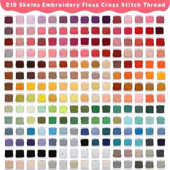 276 Pack Embroidery Floss Thread Kit(210 Colors) {2}