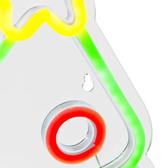 Northlight Christmas Tree LED Neon Lighted Wall or Window Decoration - 15" Multi {7}