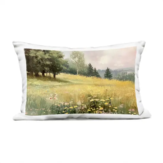 Stupell Industries Lush Summer Meadow Outdoor Pillow, 14 x 7 x 20 {1}