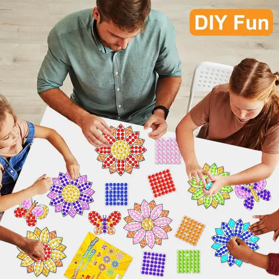 Summer Craft DIY Diamond Suncatcher Ssunflower Shape Art Crafts Suncatcher Kits for Kid {5}