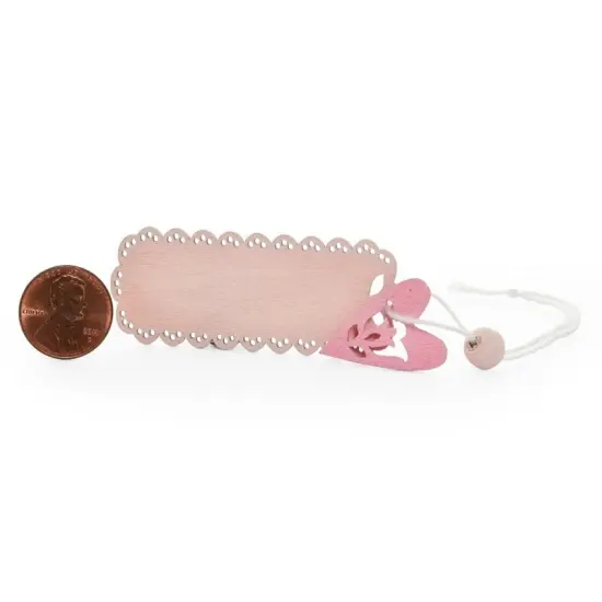 Pre-Strung Wooden Pink Tags 1'' X 2 1/2'' Durable Design {2}