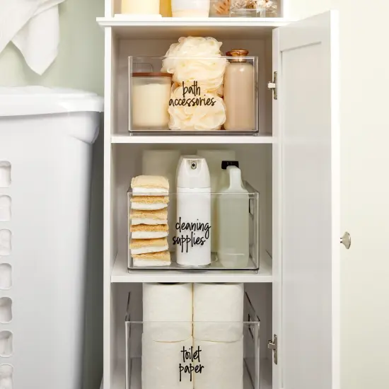 Talented Kitchen 141 Laundry Labels for Jars, Containers - Preprinted Black Script Stickers for Linen Closet, Bathroom, Cleaning Supplies Organization (Water Resistant) {3}