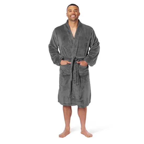 Northwest Silk Touch L/XL Robe Lava Smoke 26&times;47 Inches {1}