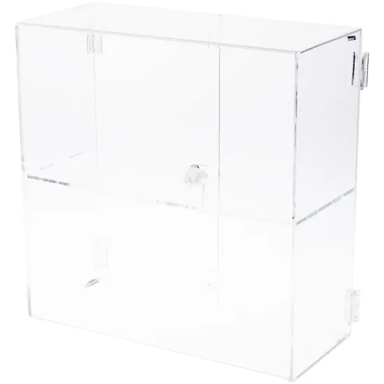 Plymor Clear Acrylic Rectangular Locking Display Case, 1 Shelf {1}