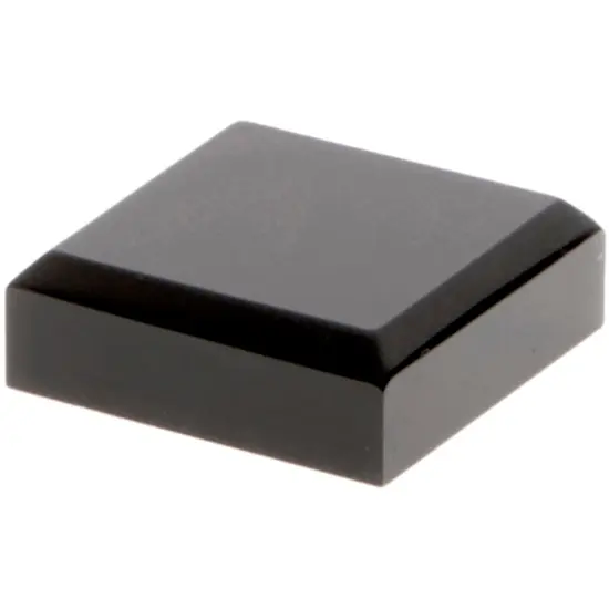 Plymor Black Acrylic Square Beveled Display Base, 1.5" W x 1.5" D x 0.5" H {2}