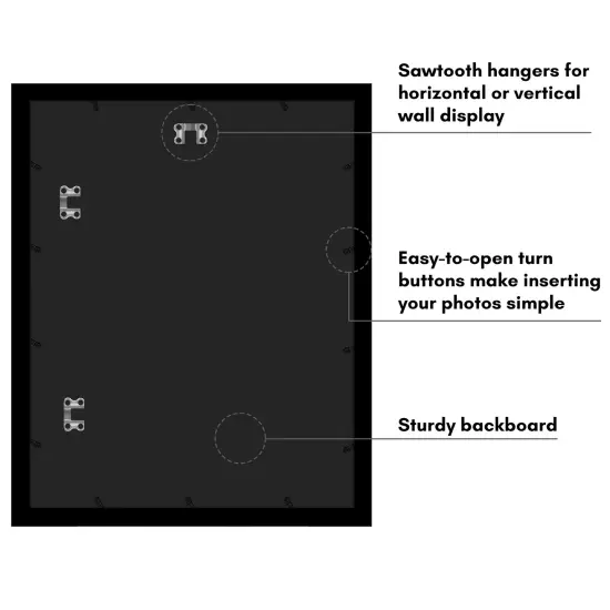 Americanflat Black Poster Frame with Black Mat - Engineered Wood Picture Frame with Plexiglass Front Cover - Wide Picture Frame {6}