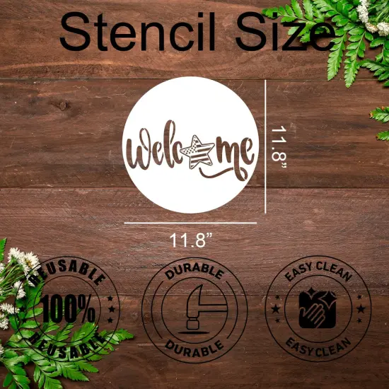 Patriotic Welcome Stencils (Independence Day) {2}