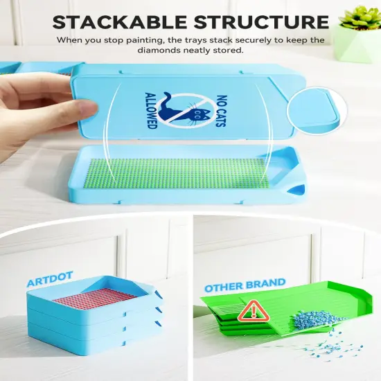 10-Piece Interlocking Diamond Art Trays Kits {3}