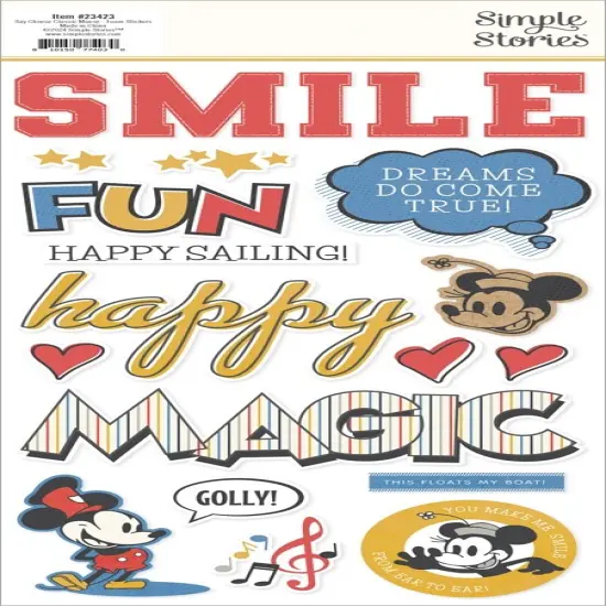 Say Cheese Classic Mouse Foam Stickers-44/Pkg {3}