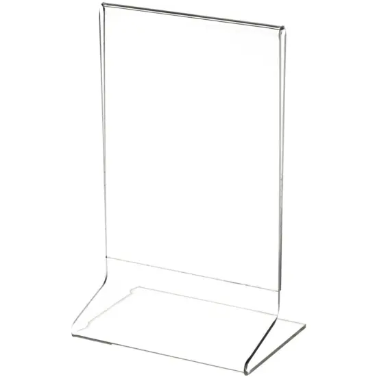 Plymor Clear Acrylic Sign Display / Literature Holder (Side-Load), 4" W x 6" H {2}