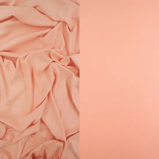 1 Yard DTY Brushed Solid Fabric Soft Stretch Smooth Texture 58/60" Wide Coral New {7}
