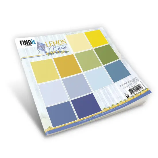 Find It Trading Yvonne Creations Paper Pack 8"X8" 12/Pkg-Solid Colors, Lemon Breeze {1}