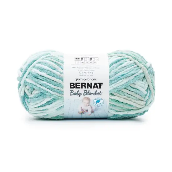 Bernat Baby Blanket Big Ball Yarn 24 Pack-Baby Blue/Green {1}