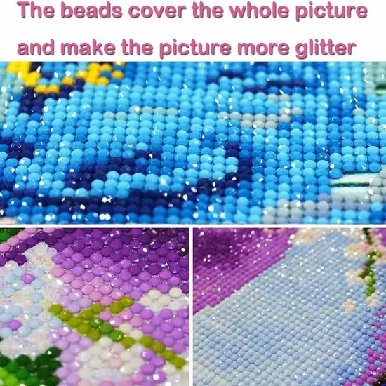 4 Pack FlowersDIY 5D Diamond Painting Kits {5}