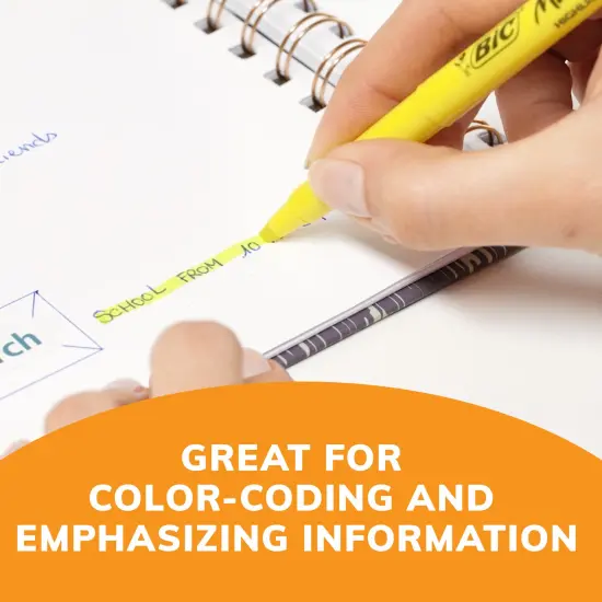 BIC Brite Liner Highlighters, Chisel Tip, 12-Count Pack of Yellow Highlighters, Ideal Highlighter Set for Organizing and Coloring {5}