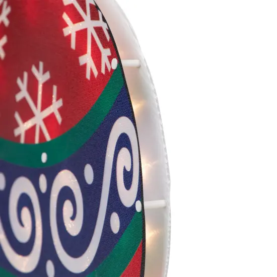 Northlight 19.5" Lighted Red Christmas Ornament Window Silhouette {7}