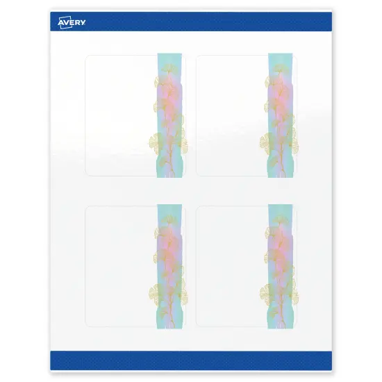 Avery Printable Rectangle Labels with Sure Feed Technology, Pre-Printed Floral Design, Glossy White, 4" x 3-1/3", Laser & Inkjet Compatible, 40 Total, Great for Branding, Marketing, and Events {1}