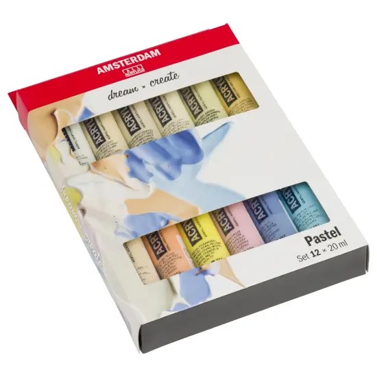 Amsterdam Standard Acrylic Paint Set 20ml 12/Pkg-Pastel {3}