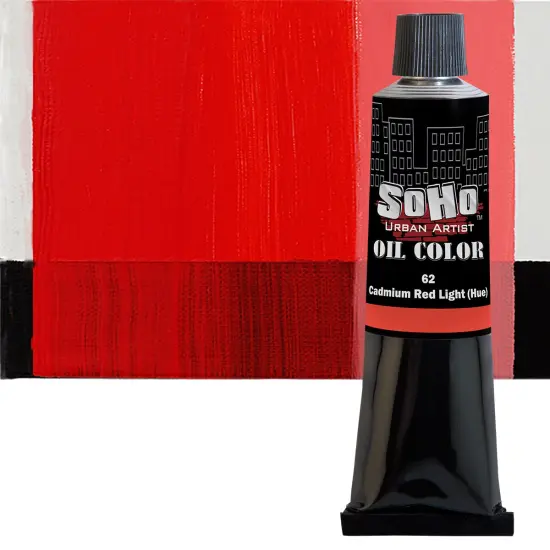 SoHo Urban Artist Oil Paint - 2 Pack, Cadmium Red Light Hue 2 Pack - 170 ml Tube - Best Valued Oil Colors for Painting with Excellent Pigment Load {3}