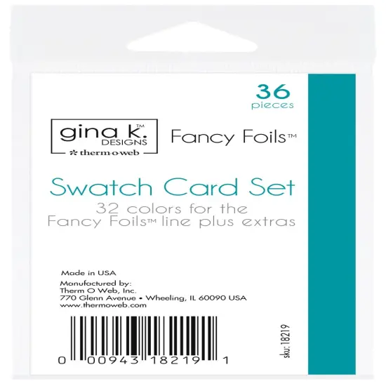 Gina K Designs Fancy Foil Swatch Card Set-4.25"X5.5" {1}