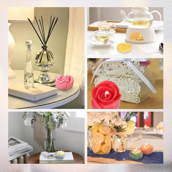 6 PCS Flower Silicone Candle Mold, Silicone Molds {4}