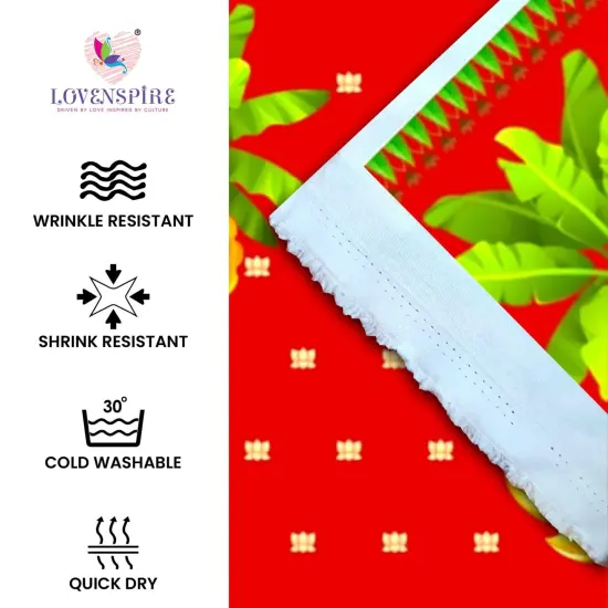 Goddess Laxmi Backdrop 5x8 Feet Indian Traditional Cloth Varalaxmi Vratam Decor Indian Diwali Decor Pooja Wall Decor Indian Wall Art Photo Decor Banner Decorative Cloth Navratri Decor {3}