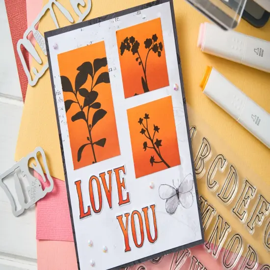 Sizzix A5 Clear Stamps By 49 And Market-Fine Stems 01 {3}