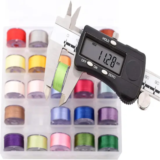 25pcs Assorted Colors Size A Class 15 (SA156) 60WT Prewound Bobbins Thread {4}