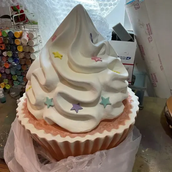 Cupcake With Pastel Stars Over Sized Statue {6}