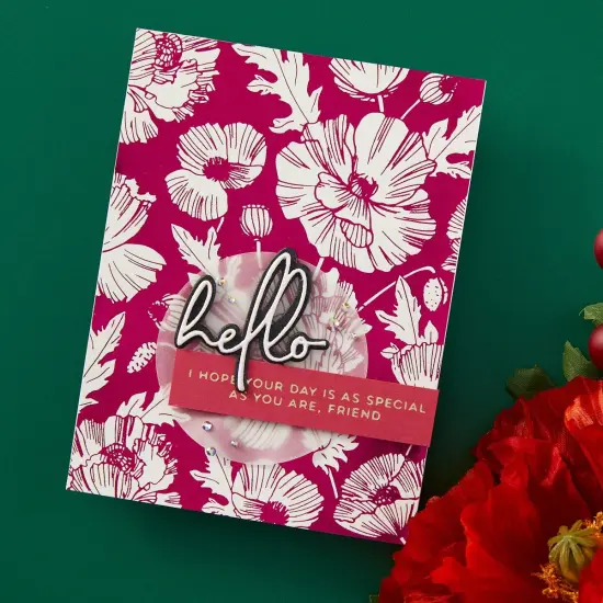 Spellbinders BetterPress Press Plate By Yana Smakula-Poppy Background {5}