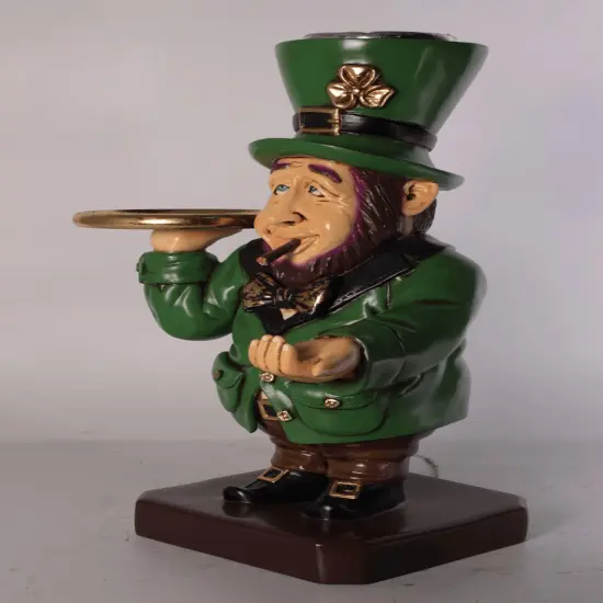 Leprechaun Smoking Ash Tray Butler Life Size Statue {3}
