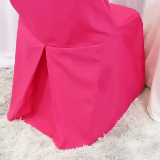 1 Piece Fuchsia Polyester Chair Cover for Vibrant Folding Seating {4}