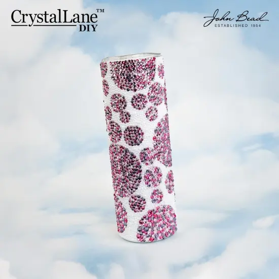 Crystal Lane DIY SS12(3mm) Plastic Pearl Flatback Rhinestones, 1850pcs Pink AB {4}