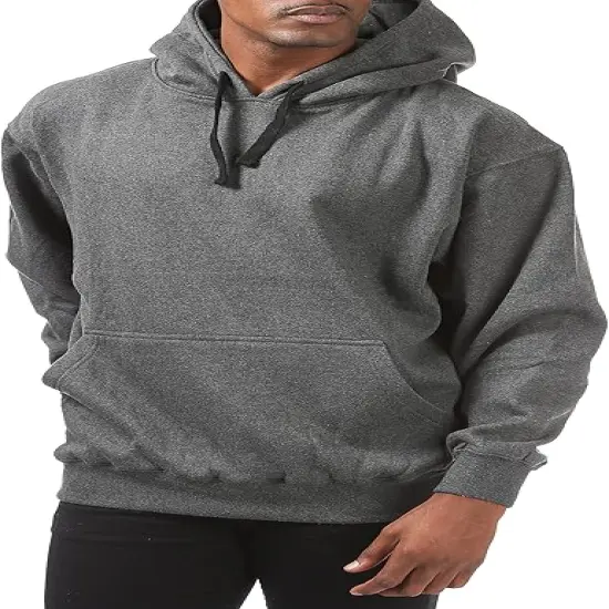 Men's Comfort Long Sleeve Pullover Hoodie SAFETY GREEN {5}