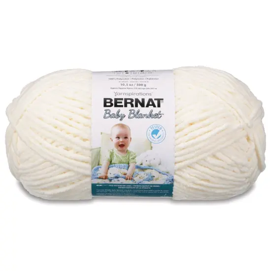 Bernat Baby Blanket Big Ball Yarn 24 Pack-Vanilla {1}