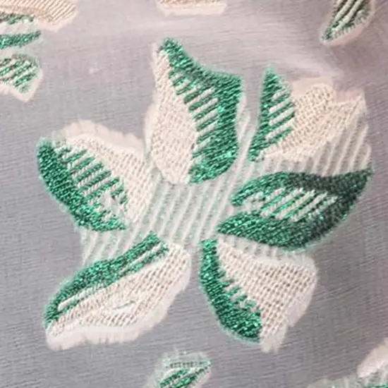1 Yard France Metallic Champagne and Green Chiffon Print Fabric for Dresses and Eveningwear 52 Inches Wide {3}