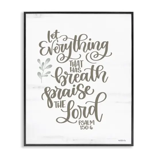 Stupell Industries Praise The Lord Proverb Framed Giclee Wall Art Design by Imperfect Dust {1}