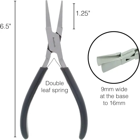 The Beadsmith Duck-Bill Pliers to Flatten or Loop Metal Wire and Sheets, Jewelry Making Supplies {2}