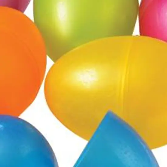Plastic Eggs 3 1/2 Inch Include 6 Units {2}