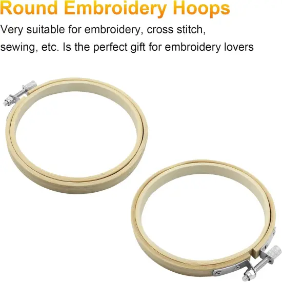 6 Pieces 4 Inch Embroidery Hoops {4}